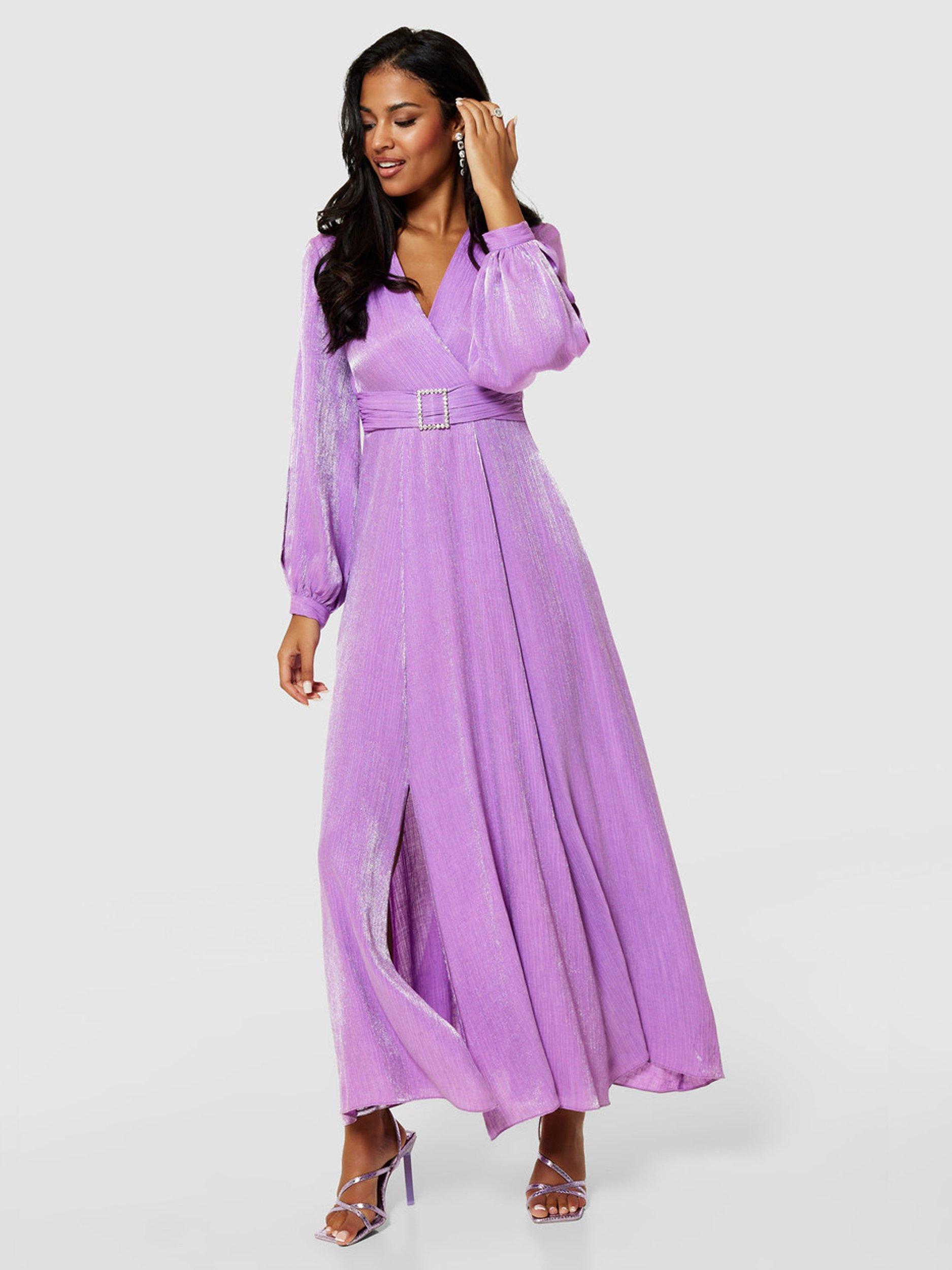 Closet London Wrap Maxi Dress Violet