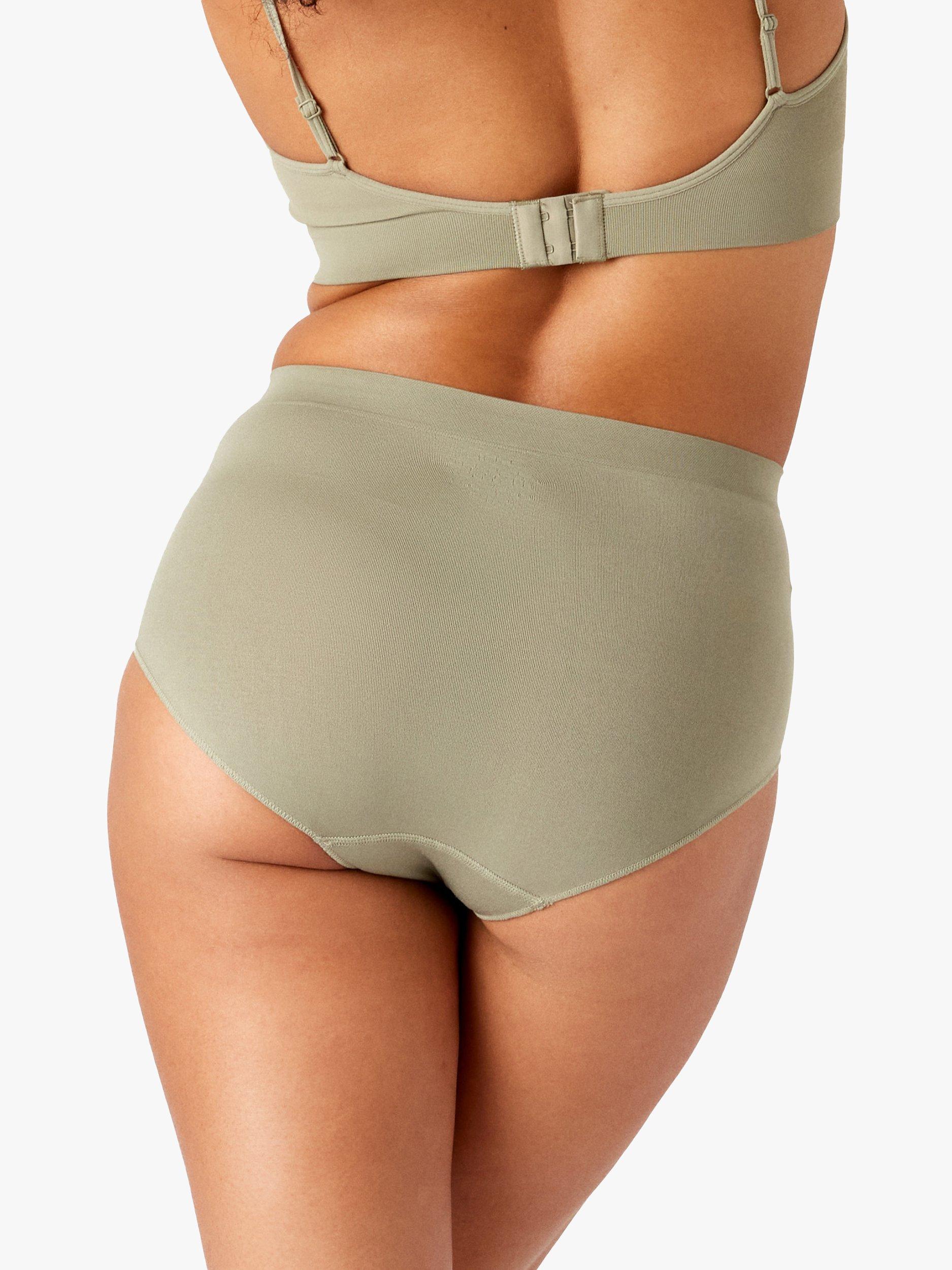 Product image 3 of 3, which shows Ambra Recycled Nylon Full Brief, Pistachio, 8-10