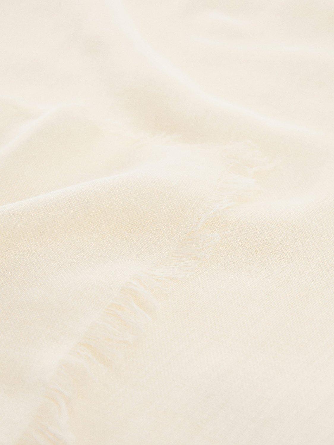 Mango Linen Blend Scarf, Light Beige, One Size