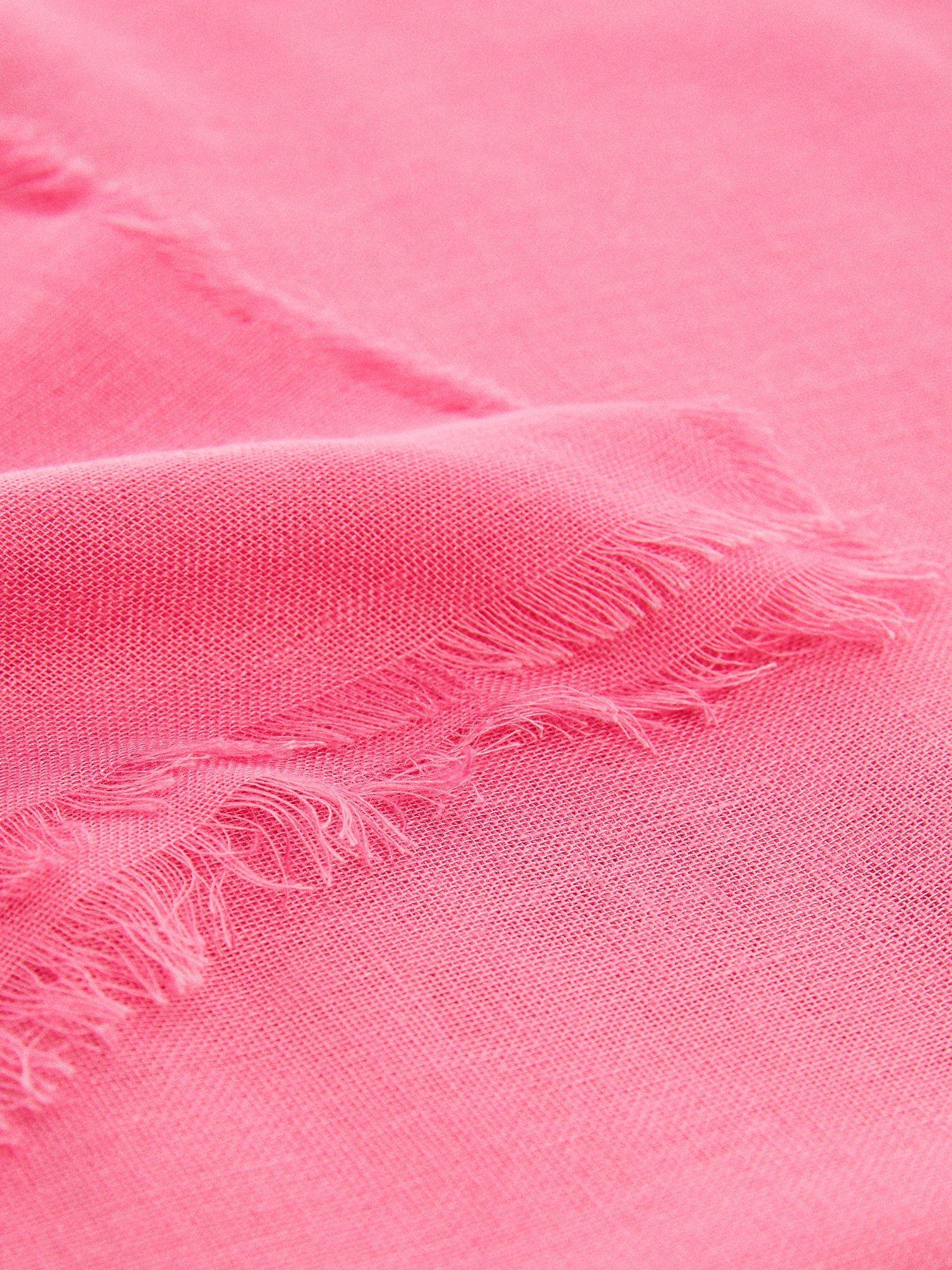 Mango Linen Blend Scarf, Pink, One Size