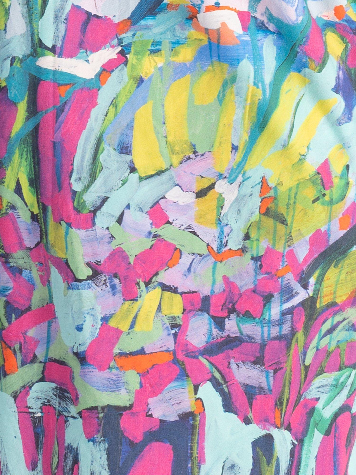 Product image 5 of 5, which shows chesca Abstract Flower Garden Print Dress, Blue/Multi, 12-14