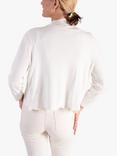 chesca Scalloped Edge Cardigan, Ivory