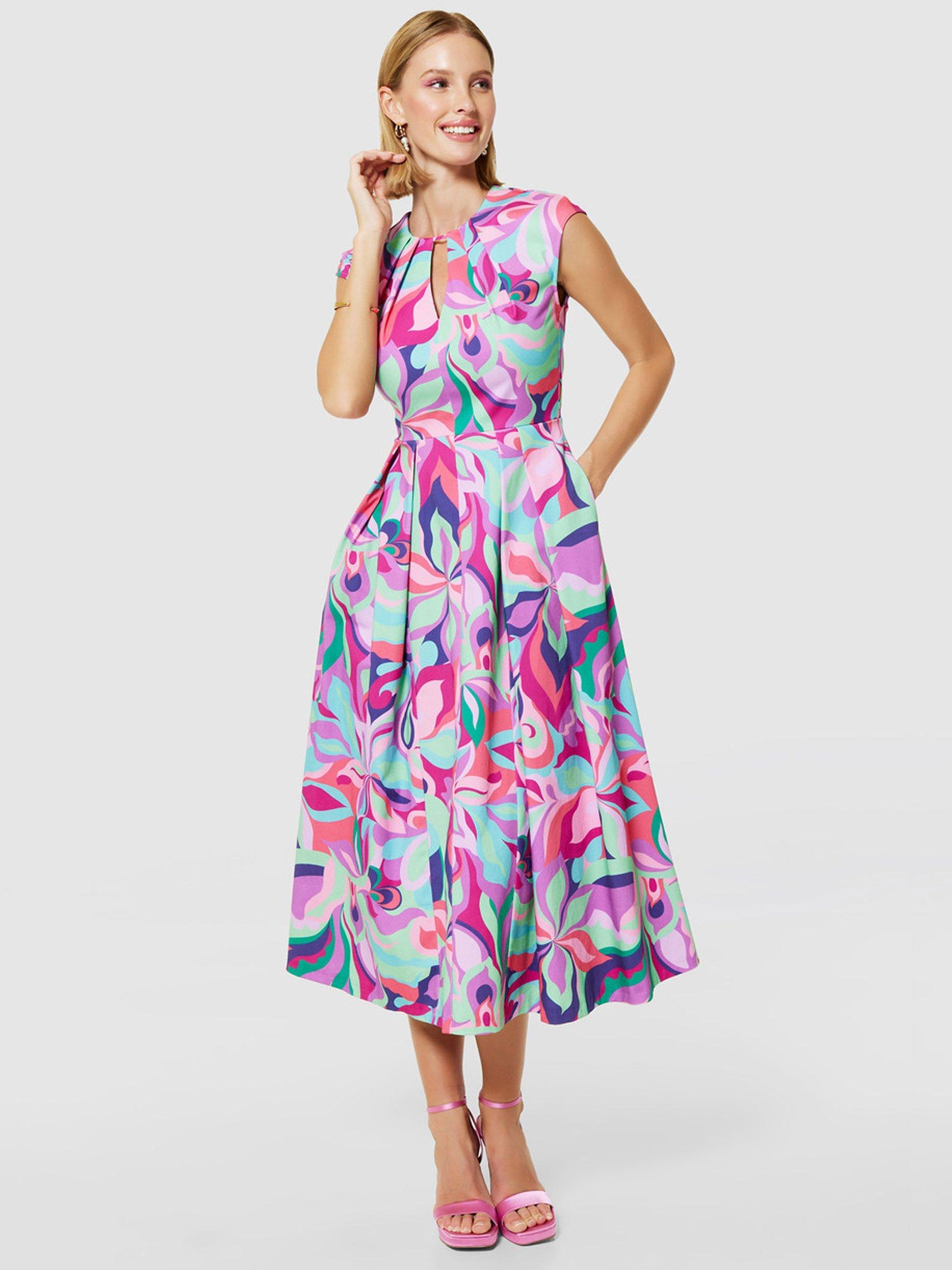 Closet London Abstract Floral Print Dress, Multi