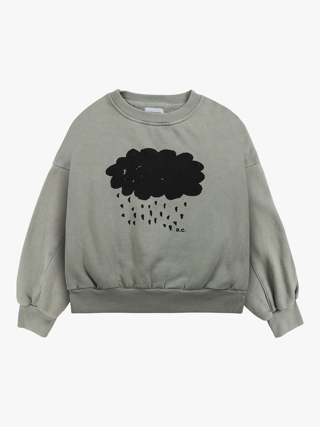 Bobo Choses Kids' Organic Cotton Blend Cloud Sweatshirt, Khaki