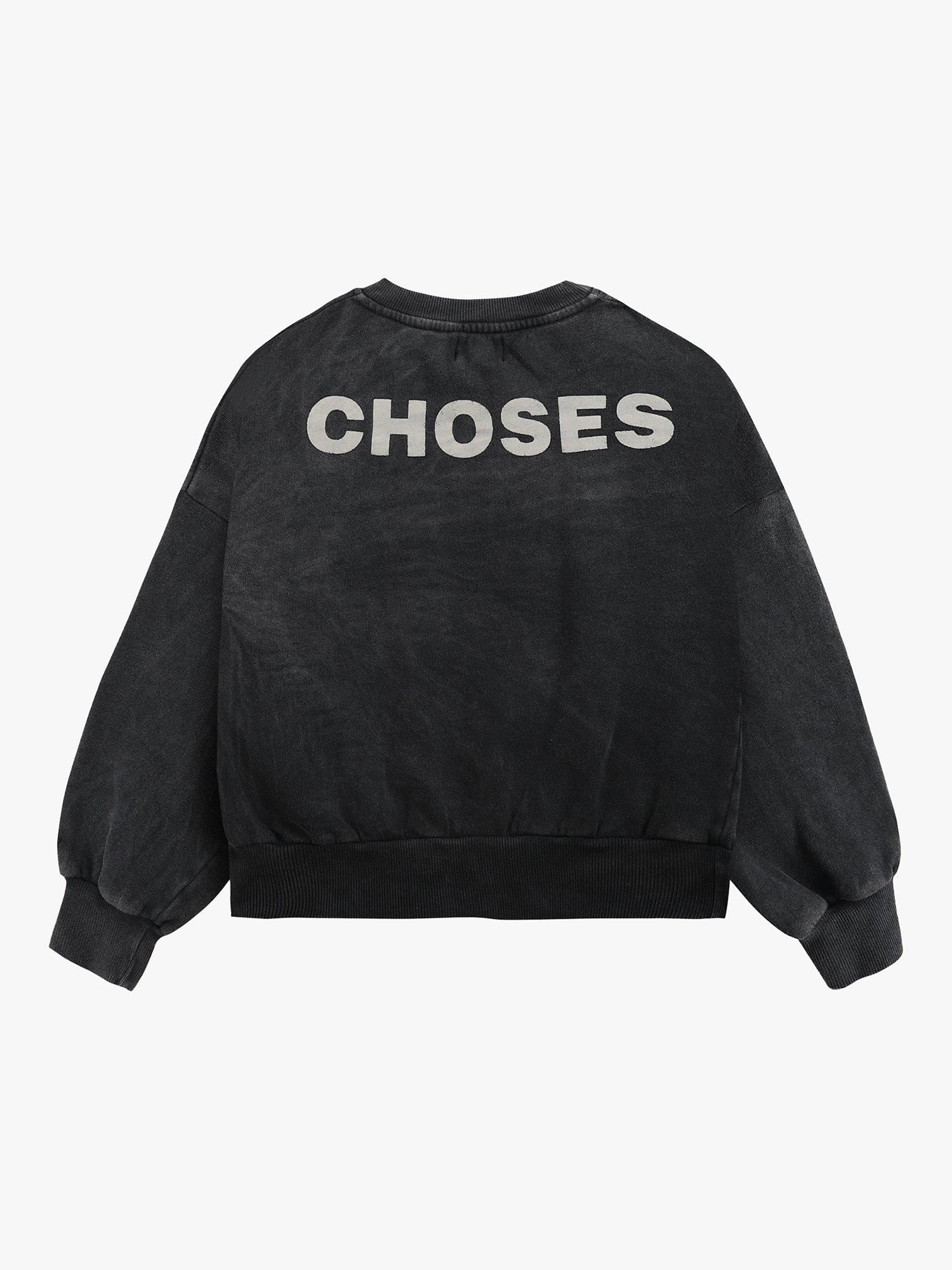 Product image 2 of 8, which shows Bobo Choses Kids' Organic Cotton Blend Logo Graphic Sweatshirt, Dark Grey, 2-3 years