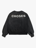 Bobo Choses Kids' Organic Cotton Blend Logo Graphic Sweatshirt, Dark Grey