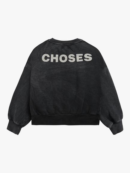 Bobo Choses Kids' Organic Cotton Blend Logo Graphic Sweatshirt - view 2, Dark Grey