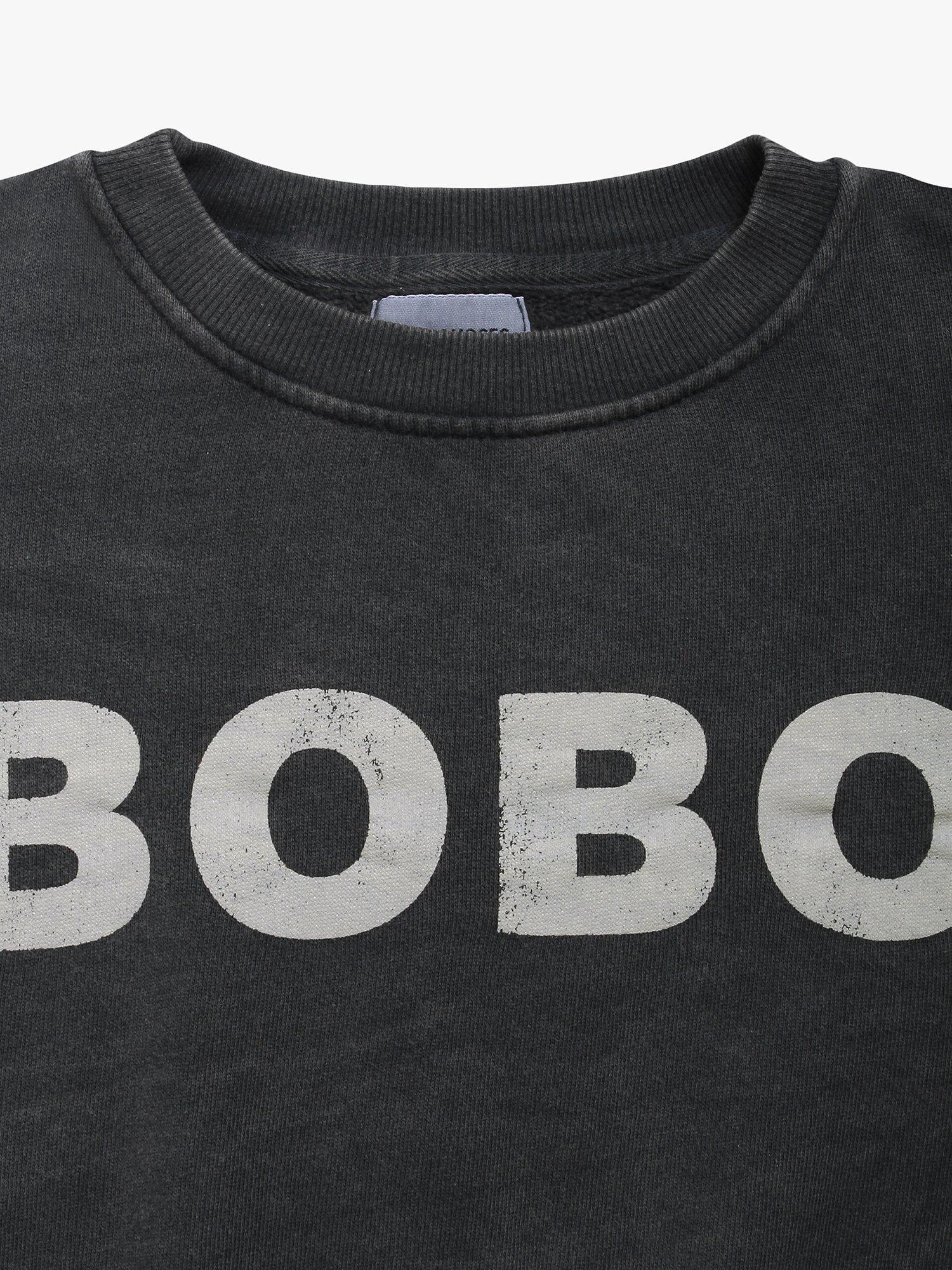 Product image 3 of 8, which shows Bobo Choses Kids' Organic Cotton Blend Logo Graphic Sweatshirt, Dark Grey, 2-3 years