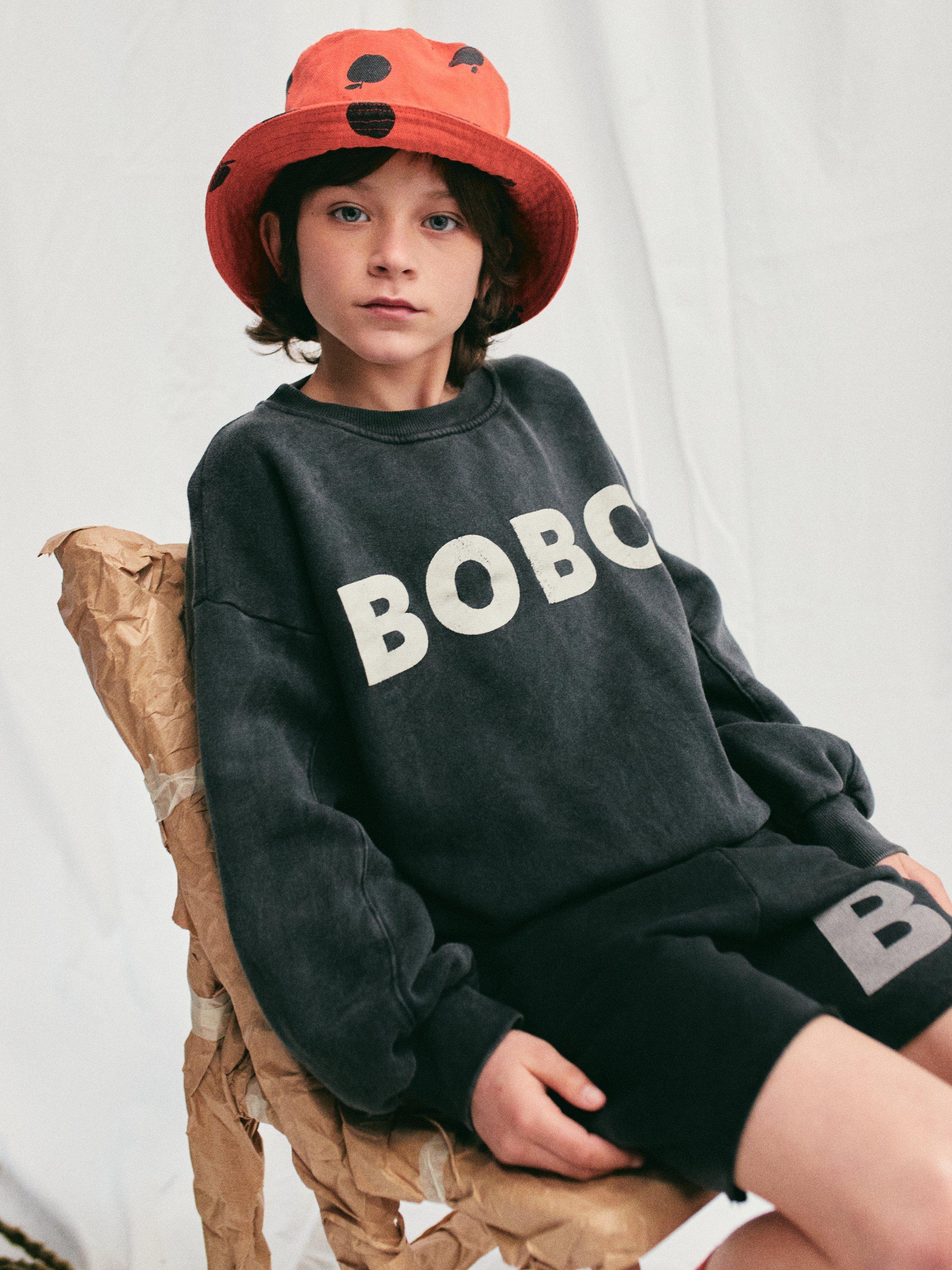 Product image 8 of 8, which shows Bobo Choses Kids' Organic Cotton Blend Logo Graphic Sweatshirt, Dark Grey, 2-3 years