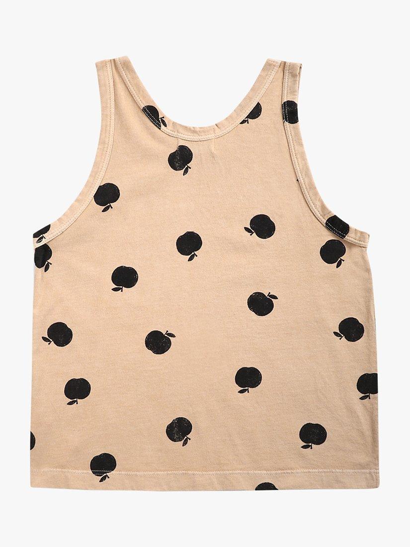 Bobo Choses Kids' Organic Cotton Blend Apple Print Vest Top, Natural, 4-5 years