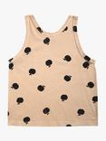 Bobo Choses Kids' Organic Cotton Blend Apple Print Vest Top, Natural