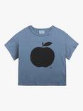 Bobo Choses Kids' Organic Cotton Blend Poma Apple T-Shirt, Blue