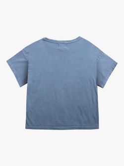Bobo Choses Kids' Organic Cotton Blend Poma Apple T-Shirt, Blue - view 2, Blue