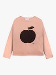 Bobo Choses Kids' Organic Cotton Blend Apple Long Sleeve T-Shirt, Pink