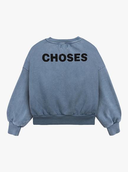 Bobo Choses Kids' Organic Cotton Blend Logo Graphic Sweatshirt - view 2, Blue