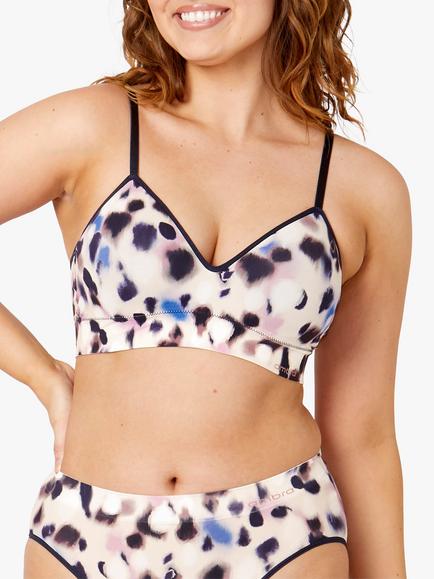 Ambra Bondi Bare Non Wired Longline Padded Comfort Bra, Night Rain, Night Rain