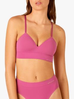 Ambra Longline Padded Bra, Raspberry