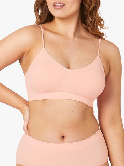 Ambra Bare Essentials Non Wired Padded Adjustable Seamfree Bra, Strawberry