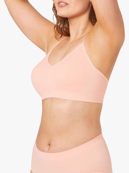 Ambra Bare Essentials Non Wired Padded Adjustable Seamfree Bra - view 2, Strawberry