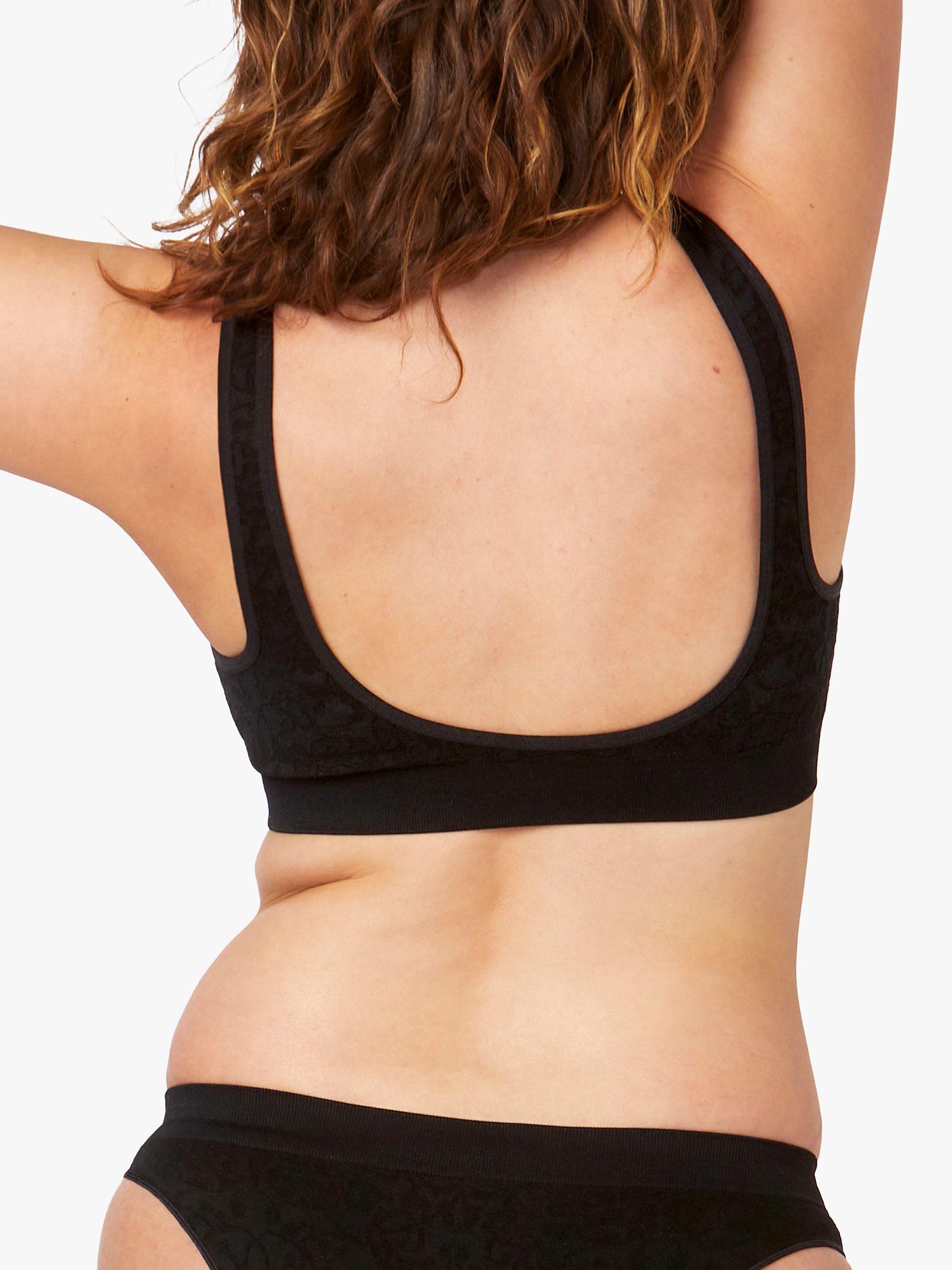 Product image 3 of 3, which shows Ambra Bare Essentials Lace Soft Cup Bra, Black, 8-10