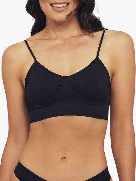 Ambra Bare Essentials Non Wired Padded Adjustable Seamfree Bra, Black