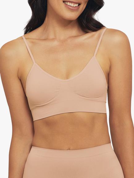 Ambra Bare Essentials Non Wired Padded Adjustable Seamfree Bra, Beige