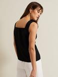 Phase Eight Ashley Linen Top, Black