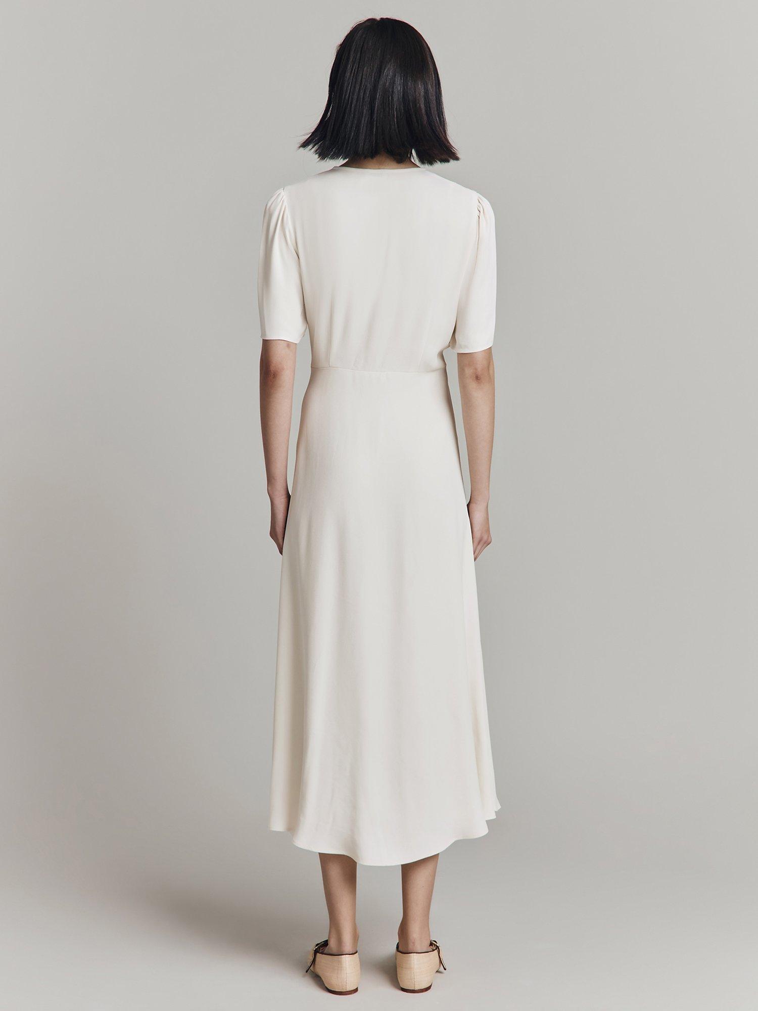 Product image 5 of 5, which shows Ghost Maeve Floral Embroidery Dress, Ivory, XXXL