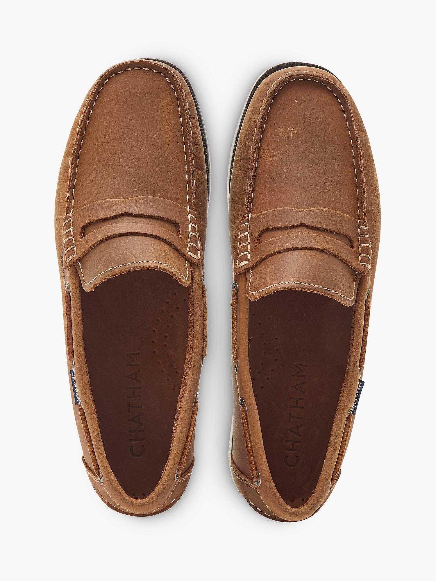 Product image 4 of 4, which shows Chatham Shanklin Leather Loafers, Tan, 7
