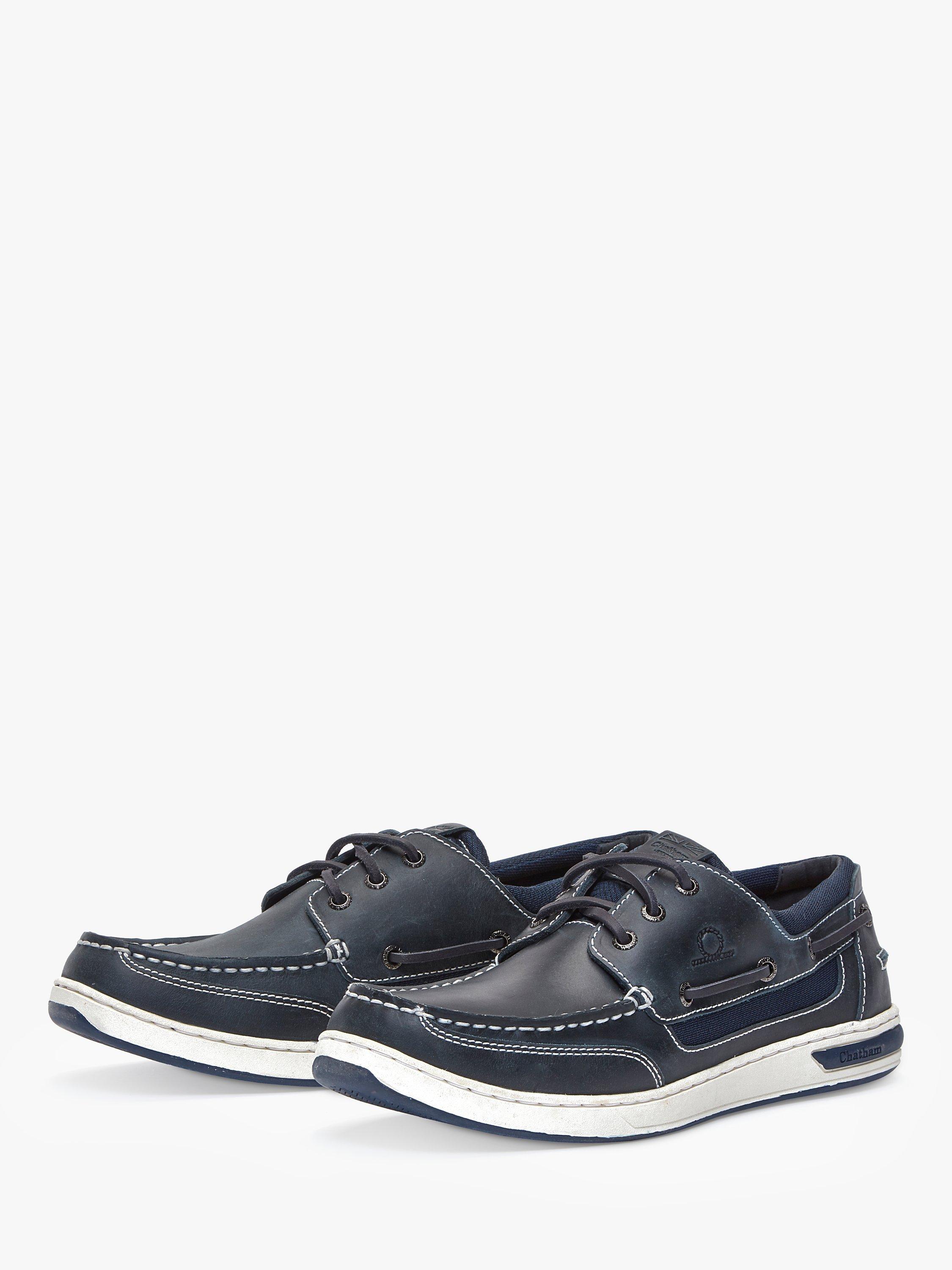 Product image 2 of 4, which shows Chatham Buton G2 Premium Leather Deck Shoes, Navy, 9S