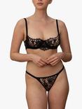 Coco de Mer Hera Lace Balcony Bra, Black