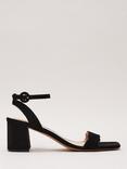 Phase Eight Suede Scallop Block Heels, Black