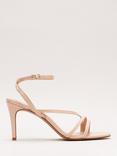 Phase Eight Patent Leather Barely There Strappy Sandals, Pale Pink