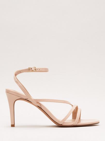 Phase Eight Patent Leather Barely There Strappy Sandals, Pale Pink, Pale Pink