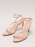 Phase Eight Patent Leather Barely There Strappy Sandals, Pale Pink