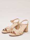 Phase Eight Raffia Block Heel, Natural