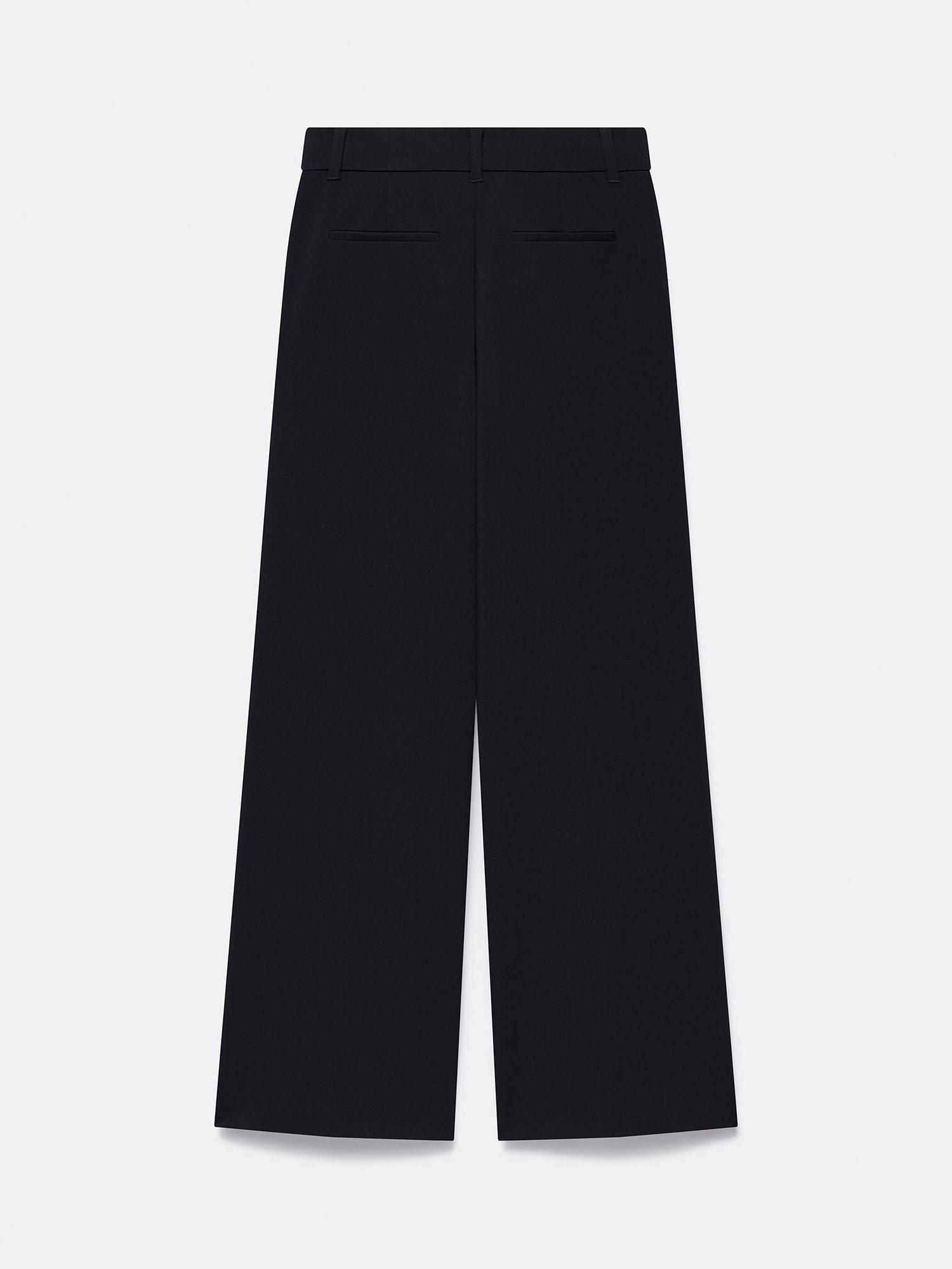 Mint Velvet Pleat Wide Leg Trousers, Navy, 6R