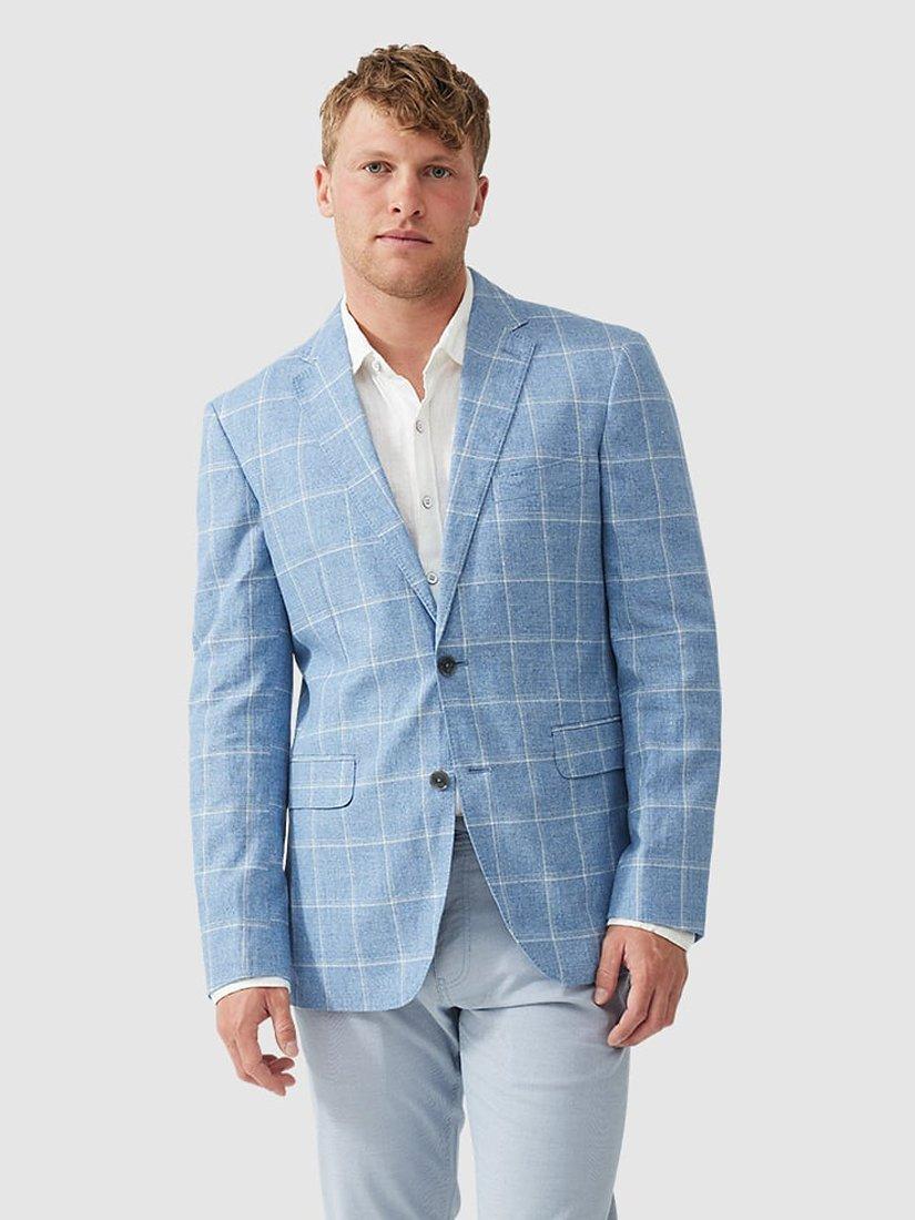 Product image 1 of 5, which shows Rodd & Gunn Mayfield Park Linen Blend Slim Fit Jacket, Zenith, XS