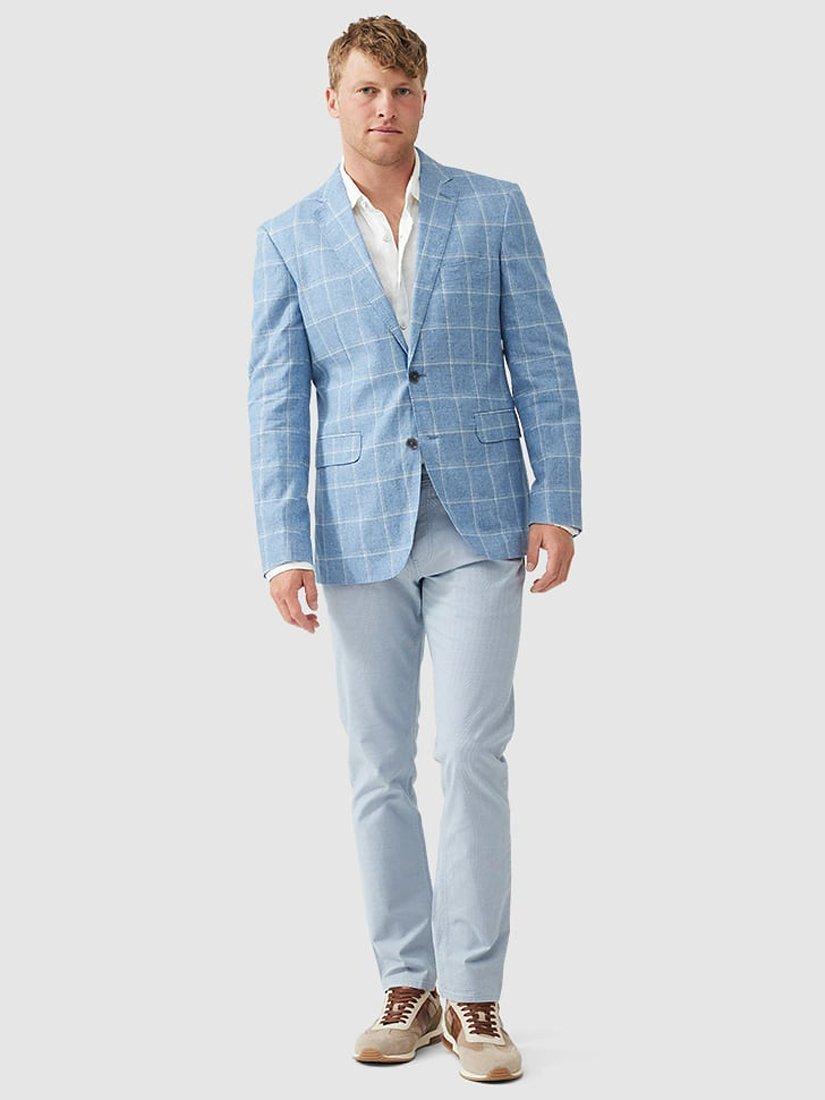 Rodd & Gunn Mayfield Park Linen Blend Slim Fit Jacket, Zenith, XS