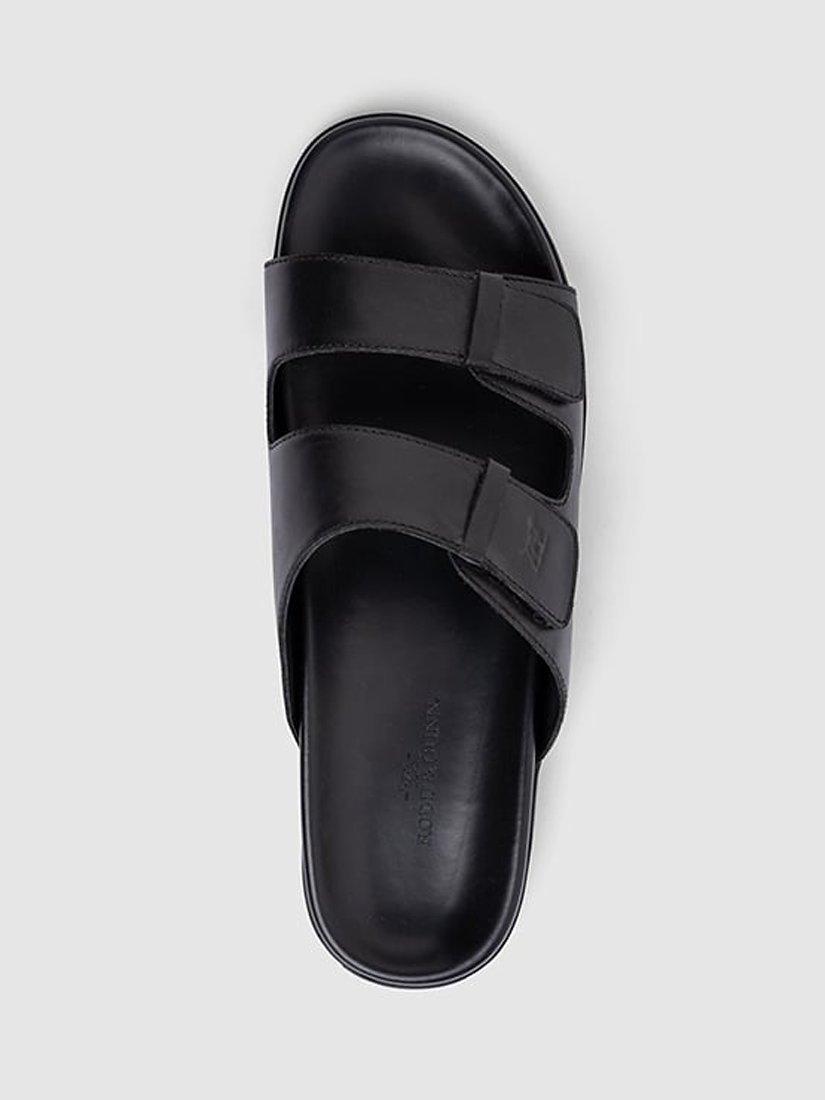 Product image 6 of 8, which shows Rodd & Gunn Kendrick Place Footbed Leather Sandals, Nero, 7