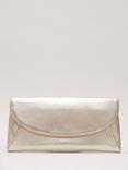 Phase Eight Leather Clutch Bag, Gold