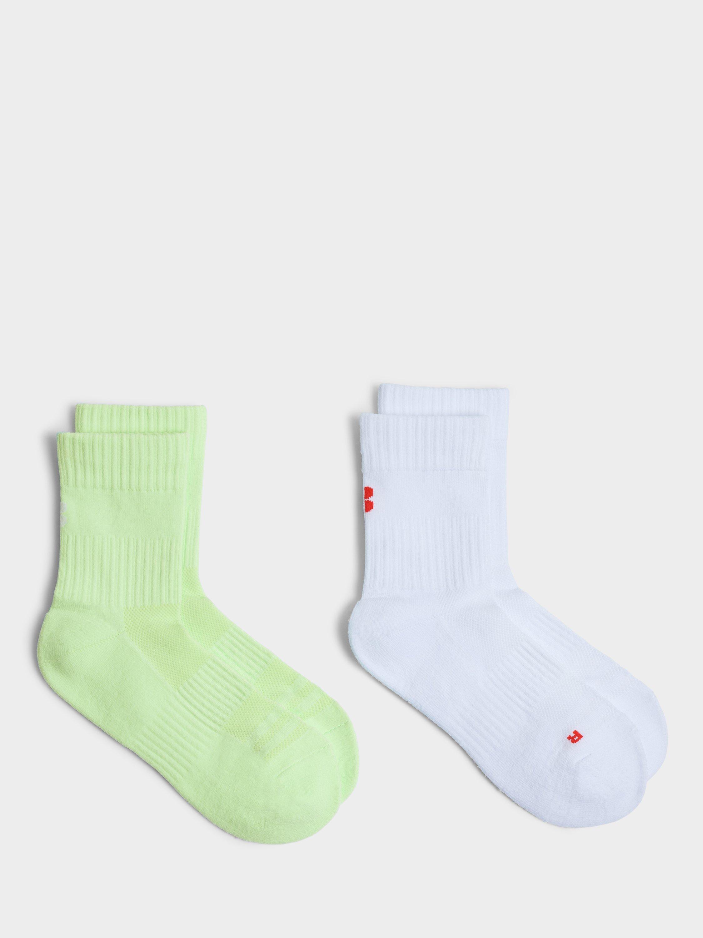 Sweaty Betty Crew Running Socks, Pack of 2, Matcha Green, 2.5-5