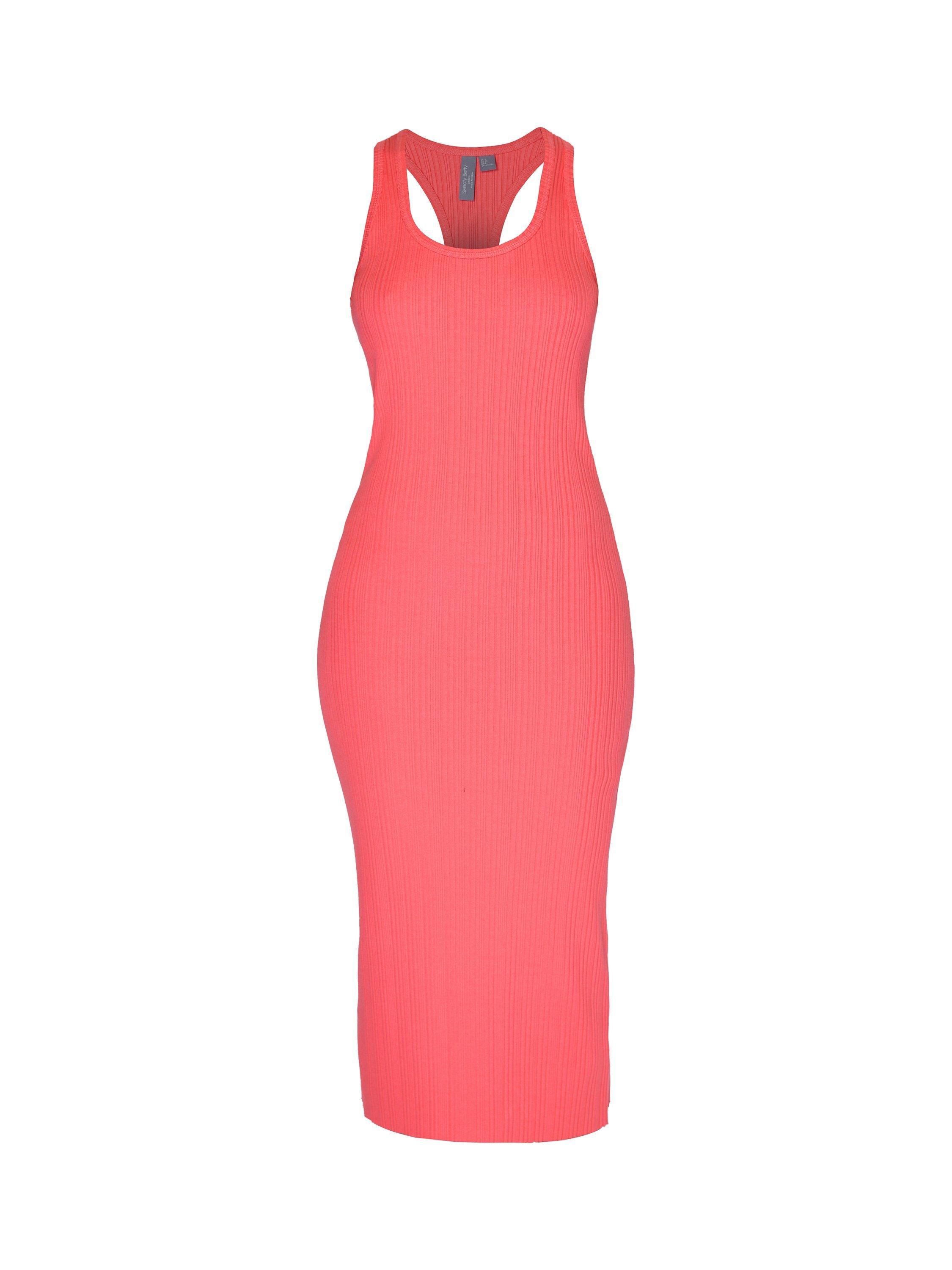 Sweaty Betty Resort Rib Tank Dress Coral Pink