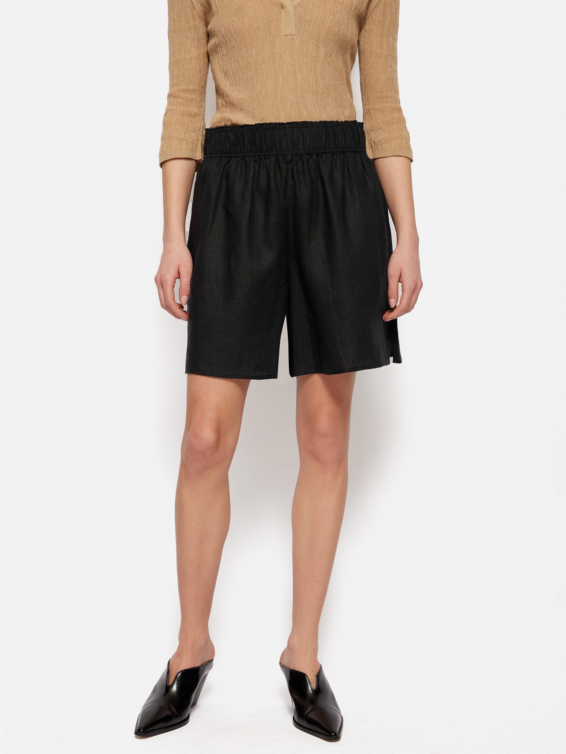 Jigsaw Elastic Waist Linen Shorts