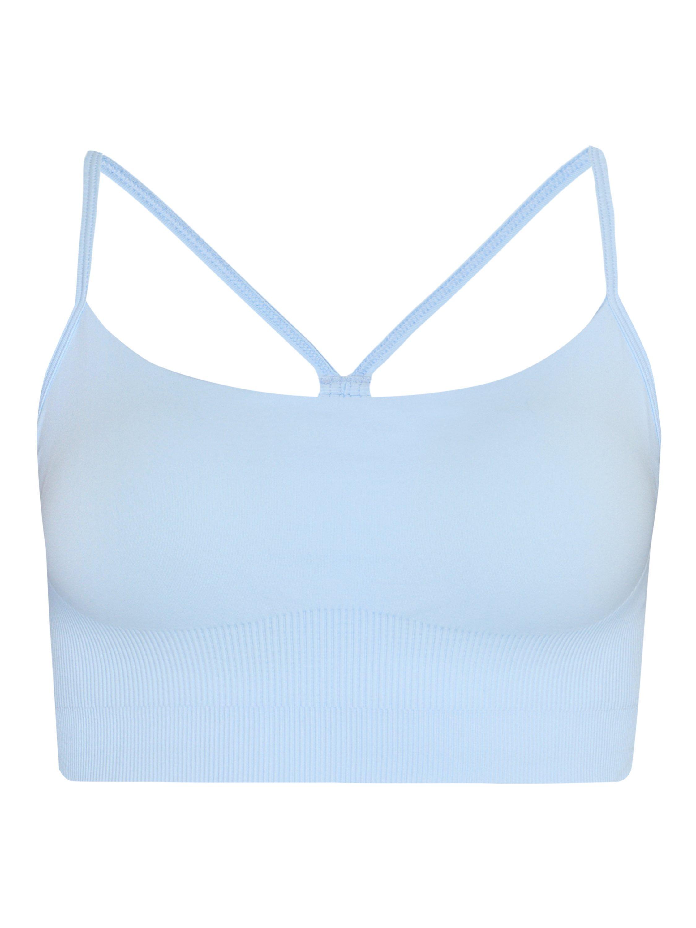 Product image 5 of 5, which shows Sweaty Betty Spirit Restored Yoga Sports Bra, Breeze Blue, XS