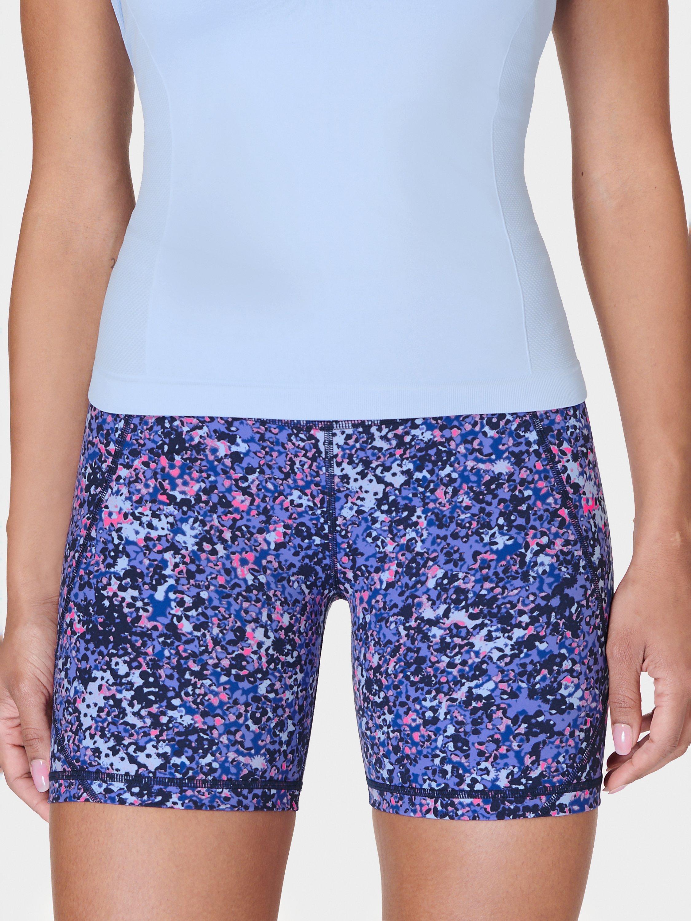 Sweaty Betty Power 6" Biker Shorts, Blue Scattered 