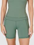 Sweaty Betty Aerial 6" Workout Shorts, Cool Forest Green