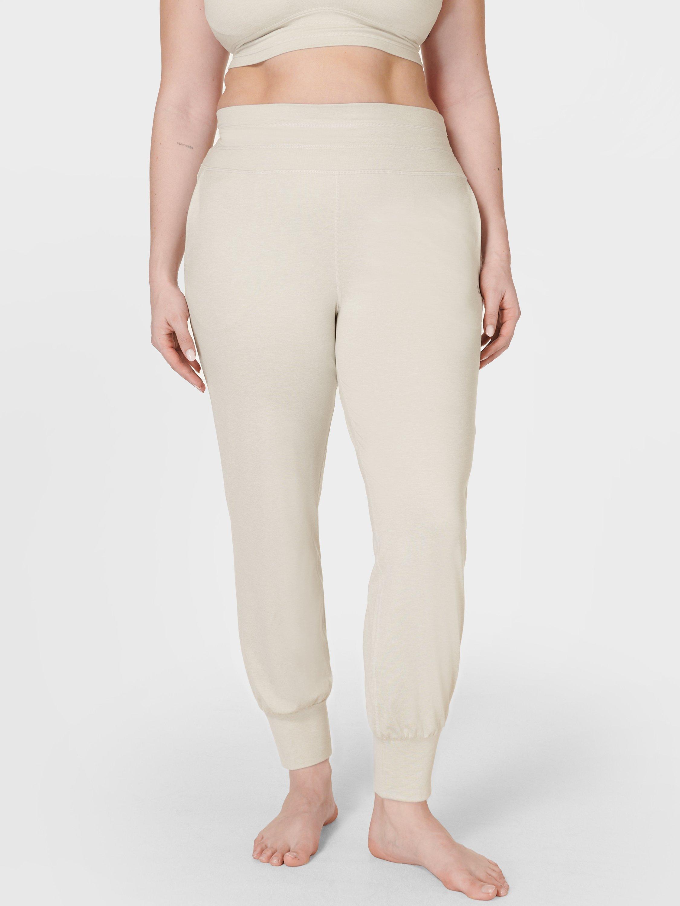 Sweaty Betty Gaia 27" Yoga Joggers, Creme Beige Marl