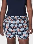 Sweaty Betty Power 6" Biker Shorts, Blue Coral Print