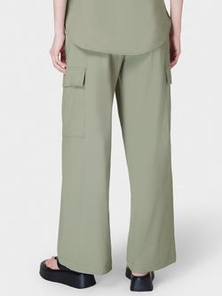 Sweaty Betty Summer Stretch Linen Blend Trousers, Savannah Green - view 2, Savannah Green